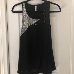 Black Sequins Tank